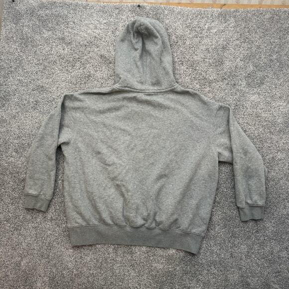 Nike Hoodie Mens Medium Gray Pullover Sweatshirt Swoosh Logo Fleece Athletic - Picture 9 of 10
